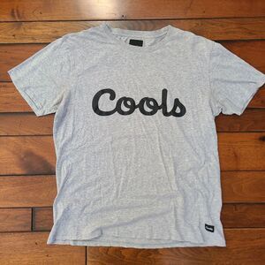 BARNEY COOLS T-Shirt Men's XL 'Cools' Cursive Tee Grey Heather Australia